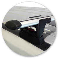 Prorack Silver 3 Bar Aero Through Bar kit to suit Nissan Patrol Y62 5dr SUV (2012 - 11/2019)