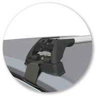 Prorack Silver 2 Bar Aero Flush Bar kit to suit Ford Mondeo 5dr Hatch (2015 - Current)