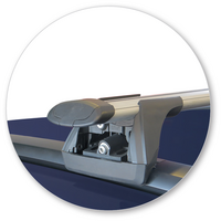 Prorack Silver 2 Bar Aero Through Bar kit to suit Fiat 500X 5dr SUV (2016 - Current)