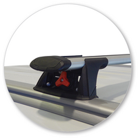 Prorack Silver 2 Bar Aero Through Bar kit to suit Mitsubishi Outlander 5dr SUV (2015 - 2017)