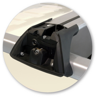 Prorack Silver 2 Bar Aero Flush Bar kit to suit Nissan Navara NP300 (D23) Dual Cab 4dr Ute (6/2015 - Current)