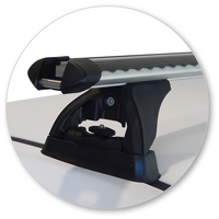 Prorack Silver 2 Bar Heavy Duty Through Bar kit to suit Hyundai Accent 5dr Hatch (2011 - 2020)