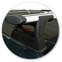 Prorack Black 2 Bar Aero Through Bar kit to suit Tesla Model S Panoramic Roof 5dr Hatch (2012 - 2019)