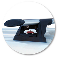 Prorack Silver 2 Bar Aero Through Bar kit to suit Volkswagen Transporter T6 4dr Van (12/2015 - Current)