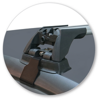 Prorack Silver 2 Bar Aero Flush Bar kit to suit Volkswagen Polo 5dr Hatch (2009 - 2017)