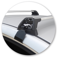 Prorack Silver 2 Bar Aero Flush Bar kit to suit Hyundai Elantra 4dr Sedan (2/2016 - Current)