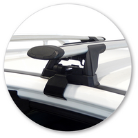 Prorack Black 2 Bar Aero Through Bar kit to suit Mazda BT-50 Freestyle Cab 4dr Ute (11/2011 - 8/2015)