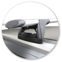 Prorack Silver 2 Bar Aero Through Bar kit to suit Audi Q7/SQ7 5dr SUV (2015 - Current)