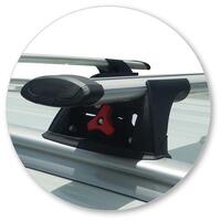Prorack Silver 2 Bar Aero Through Bar kit to suit Mitsubishi Pajero Sport 5dr SUV (10/2015 - Current)
