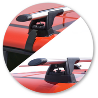 Prorack Silver 2 Bar Aero Through Bar kit to suit Jeep Renegade Sport 5dr SUV (2016 - Current)