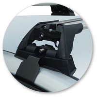 Prorack Silver 2 Bar Aero Flush Bar kit to suit Kia Rio 4dr Sedan (2005 - 2011)