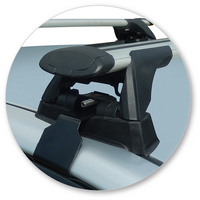 Prorack Black 2 Bar Aero Through Bar kit to suit Kia Rio 4dr Sedan (2005 - 2011)