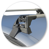 Prorack Silver 2 Bar Aero Flush Bar kit to suit Audi A4/S4/RS4 4dr Sedan (3/2016 - Current)