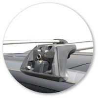 Prorack Silver 2 Bar Aero Flush Bar kit to suit Holden Captiva LT/LTZ 5dr SUV (2016 - 2020)