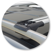 Prorack Silver 2 Bar Aero Rail Bar kit to suit Holden Captiva LT/LTZ 5dr SUV (2016 - 2020)