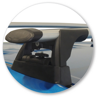 Prorack Silver 2 Bar Aero Through Bar kit to suit Toyota Rav4 5dr SUV (2013 - 4/2019)