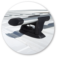 Prorack Silver 2 Bar Aero Through Bar kit to suit Renault Master MWB 4dr Van (2010 - Current)