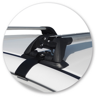 Prorack Silver 2 Bar Aero Flush Bar kit to suit Mitsubishi Lancer 5dr Hatch (9/2007 - 2016)