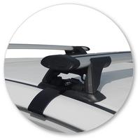 Prorack Black 2 Bar Aero Through Bar kit to suit Mitsubishi Lancer 5dr Hatch (9/2007 - 2016)