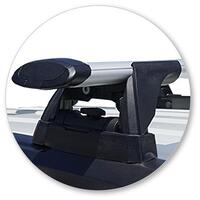 Prorack Silver 2 Bar Aero Through Bar kit to suit Ford Ecosport 5dr SUV (2014 - 2018)