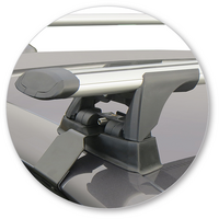 Prorack Black 2 Bar Aero Through Bar kit to suit Alfa Romeo Giulia Steel &amp; Sun Roof 4dr Sedan (2016 - Current)