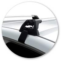 Prorack Silver 2 Bar Aero Flush Bar kit to suit Kia Cerato 4dr Sedan (2013 - 6/2018)