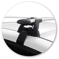 Prorack Silver 2 Bar Aero Through Bar kit to suit Kia Cerato 4dr Sedan (2013 - 6/2018)