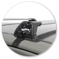 Prorack Silver 2 Bar Aero Flush Bar kit to suit Nissan Juke 5dr SUV (2012 - 6/2020)