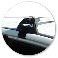 Prorack Silver 2 Bar Aero Flush Bar kit to suit Ford Ranger Super Cab 4dr Ute (2012 - 2022)