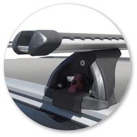 Prorack Black 2 Bar Heavy Duty Through Bar kit to suit Toyota Fortuner GXL/Limited 5dr SUV (2015 - Current)