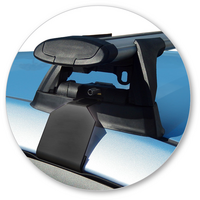 Prorack Black 2 Bar Aero Through Bar kit to suit Hyundai Accent Active 4dr Sedan (2011 - 2020)