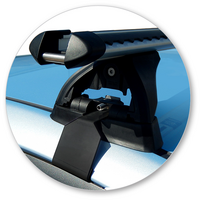 Prorack Silver 2 Bar Heavy Duty Through Bar kit to suit Hyundai Accent Active 4dr Sedan (2011 - 2020)