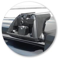 Prorack Silver 2 Bar Aero Flush Bar kit to suit Holden Colorado Z71 4dr Ute (10/2016 - 2020)