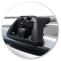 Prorack Silver 2 Bar Aero Flush Bar kit to suit Ford Ranger Wildtrak 4dr Ute (2012 - 6/2022)