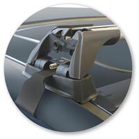 Prorack Silver 2 Bar Aero Flush Bar kit to suit Kia Rio 5dr Hatch (2017 - Current)