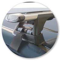 Prorack Black 2 Bar Aero Through Bar kit to suit Kia Rio 5dr Hatch (2017 - Current)