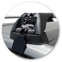 Prorack Silver 2 Bar Aero Flush Bar kit to suit Holden Astra 5dr Hatch (2017 - 2020)