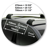 Yakima Black 2 Bar Roof Rack - BMW 5 Series  4dr Sedan 1/10 - 1/13 (S7YB &amp; K821)