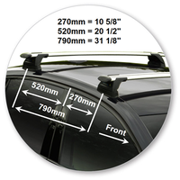 Yakima Black 2 Bar Roof Rack - BMW 5 Series  4dr Sedan 1/10 - 1/13 (S16Y &amp; K821)