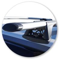 Prorack Black 2 Bar Aero Through Bar kit to suit Isuzu MU-X 5dr SUV (5/2017 - 7/2021)