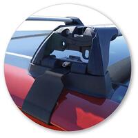 Prorack Black 2 Bar Aero Flush Bar kit to suit Hyundai i30 Glass Roof 5dr Hatch (2017 - Current)