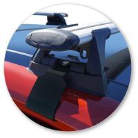 Prorack Silver 2 Bar Aero Through Bar kit to suit Hyundai i30 Glass Roof 5dr Hatch (2017 - Current)