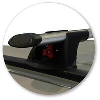 Prorack Silver 2 Bar Aero Through Bar kit to suit Jeep Compass 5dr SUV (2017 - Current)