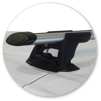 Prorack Silver 3 Bar Aero Through Bar kit to suit Ford Transit Custom 4dr Van (2014 - Current)