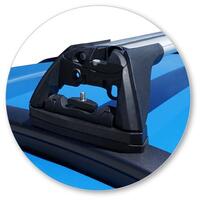 Prorack Silver 2 Bar Aero Flush Bar kit to suit Hyundai Kona 5dr SUV (2017 - 6/2023)