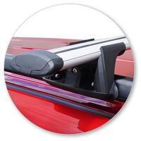 Prorack Silver 2 Bar Aero Through Bar kit to suit Toyota Land Cruiser Prado 150 Series 5dr SUV (2009 - Current)