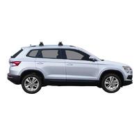 Prorack Silver 2 Bar Aero Flush Bar kit to suit Skoda Karoq 5dr SUV (2018 - Current)
