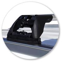Prorack Silver 2 Bar Aero Flush Bar kit to suit Hyundai Santa Fe 5dr SUV (2018 - Current)