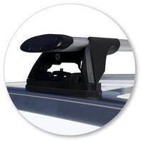 Prorack Silver 2 Bar Aero Through Bar kit to suit Hyundai Santa Fe 5dr SUV (2018 - Current)