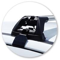 Prorack Silver 2 Bar Aero Flush Bar kit to suit Ford Ranger Raptor Double Cab 4dr Ute (2018 - 9/2022)